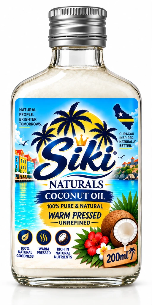 200 ml bottle of Siki Naturals coconut oil